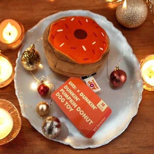 Bark X  Dunkin' Donuts Pumpkin Donut Limited Edition 2024 Dog Toy